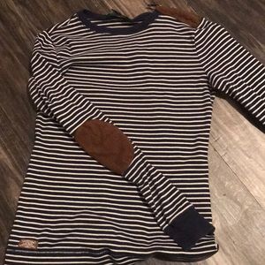 Lauren striped shirt elbow patches!